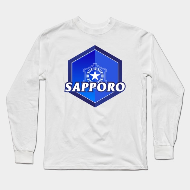 Sapporo Municipality Japanese Symbol Long Sleeve T-Shirt by PsychicCat